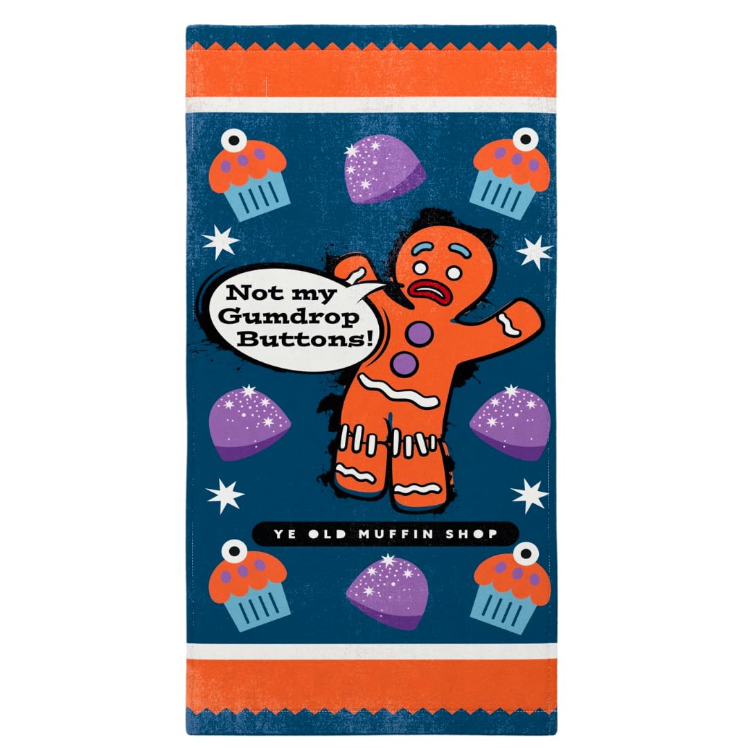 Franco Collectibles DreamWorks Shrek Gingerbread Man Super Soft Cotton Bath/Pool/Beach Towel, 60 in x 30 in, (100% Officially Li