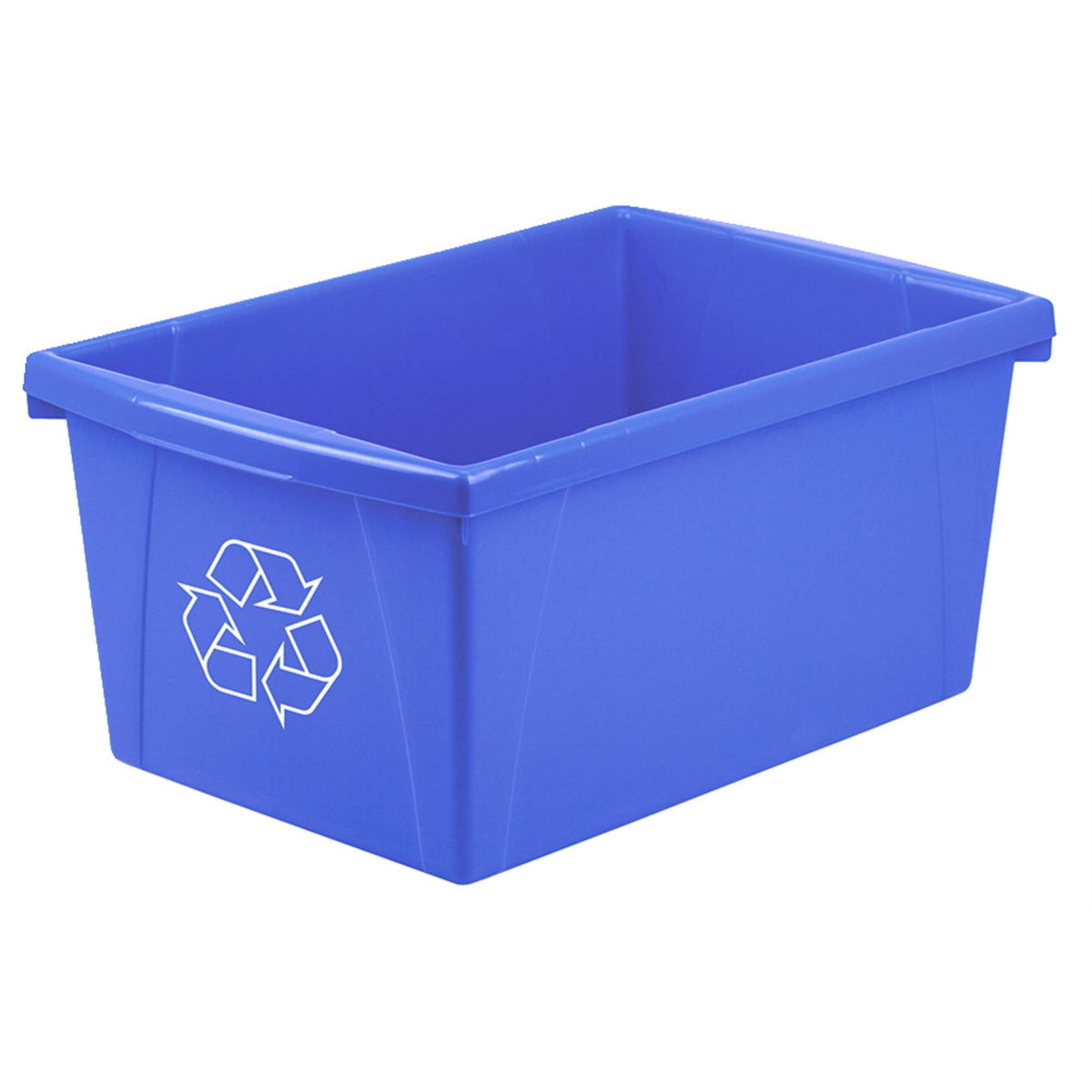 Storex 5.5 Gallon (21L) Recycle Bin, 16.75 x 8.25 x 11.88 Inches, Blue (61517A06C)