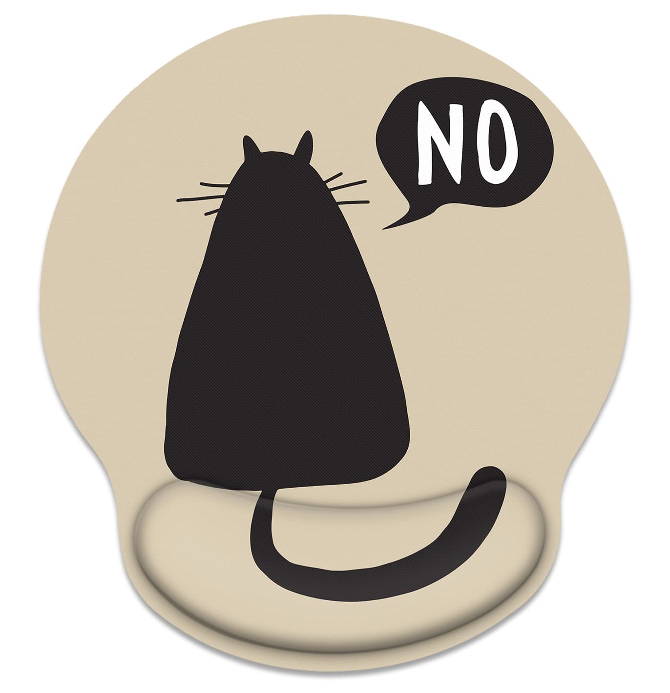 Britimes Ergonomic Mouse Pad With Wrist Support Lonely Cat Back View Non-Slip Rubber Base Mousepad For Home Office Gaming Workin