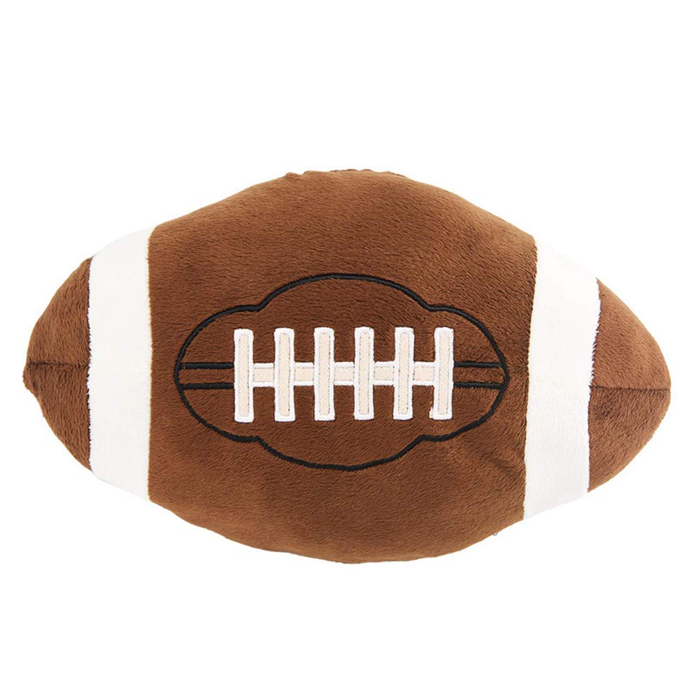 Xizhi 11 Inch Football Plush Pillow Fluffy Stuffed Throw Pillows Football Sports Ball Pillow Soft Durable Sports Toy Sofa Room D