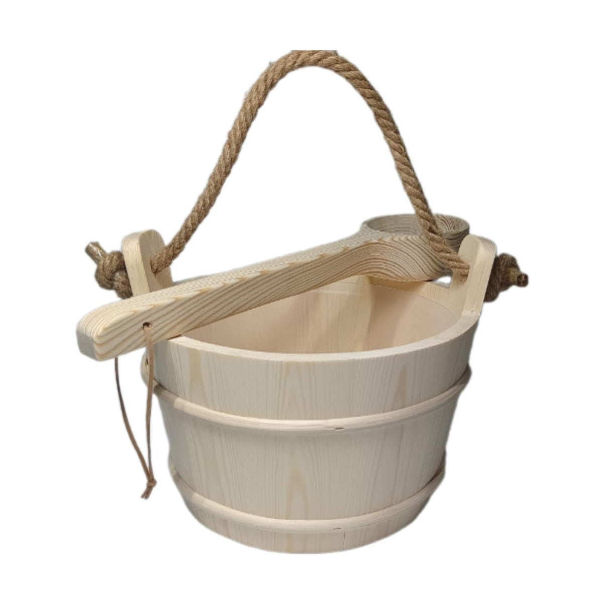 6L Gifts Multifunctional Sturdy Sauna Bucket and Ladle for Bathroom Home
