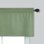 Mrs.Naturall Sage Green Valance Curtains For Windows 36X16 Inch Length