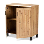 Baxton Studio Patterson Modern and Contemporary Oak Brown Finished Wood 2-Door Kitchen Storage Cabinet