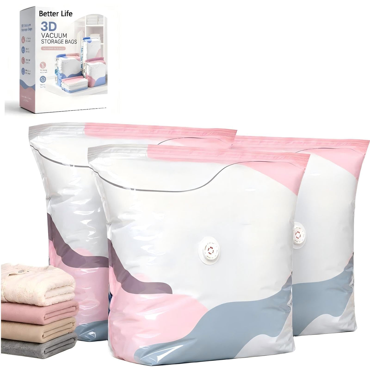 space bags Compression Storage Bags, Blankets & Clothes (3M)