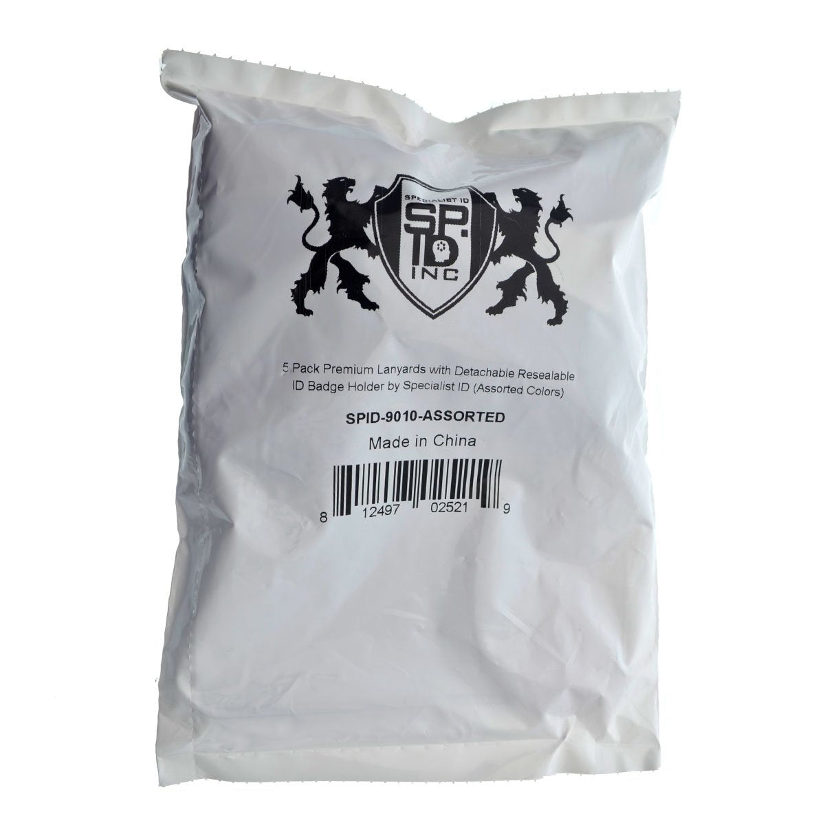 5 Pack - Premium Quick Release Lanyards With Detachable Buckle & Heavy Duty Waterproof Badge Holders By Specialist Id (Assorted