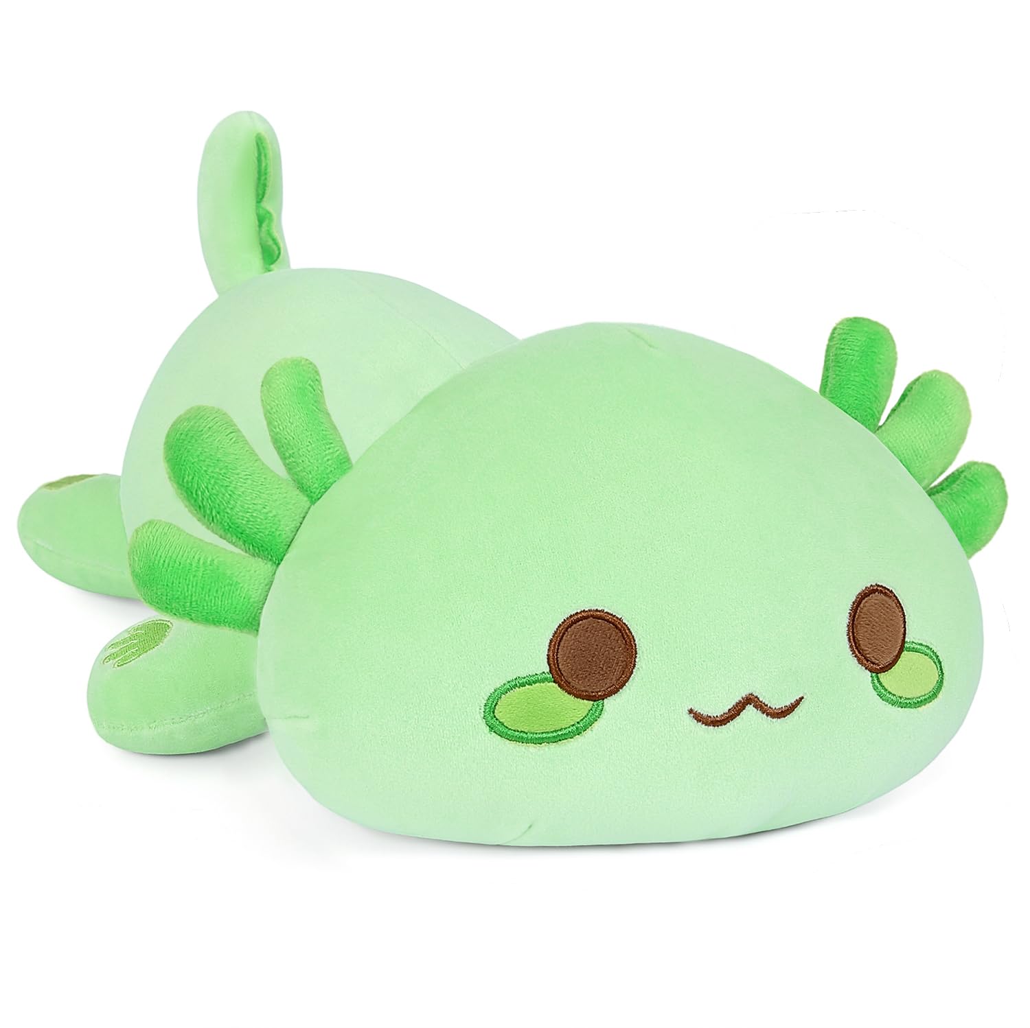 Onsoyours Cute Axolotl Plushie, Soft Stuffed Animal Salamander Plush Pillow, Kawaii Plush Toy For Kids (Green Axolotl, 13 ')
