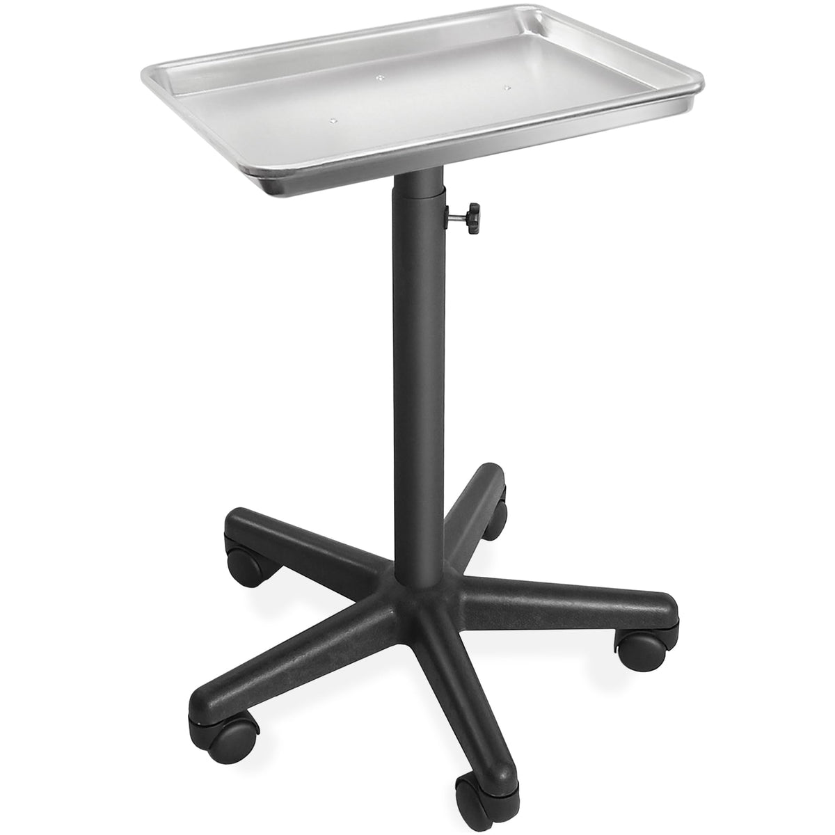 Saloniture Aluminum Salon Instrument Tray, Heavy-Duty Metal Rolling Base