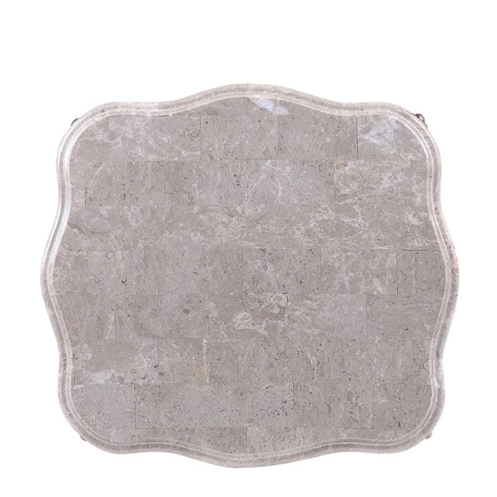 Acme Jayceon Rectangular Wooden Marble Top End Table in Champagne Brown