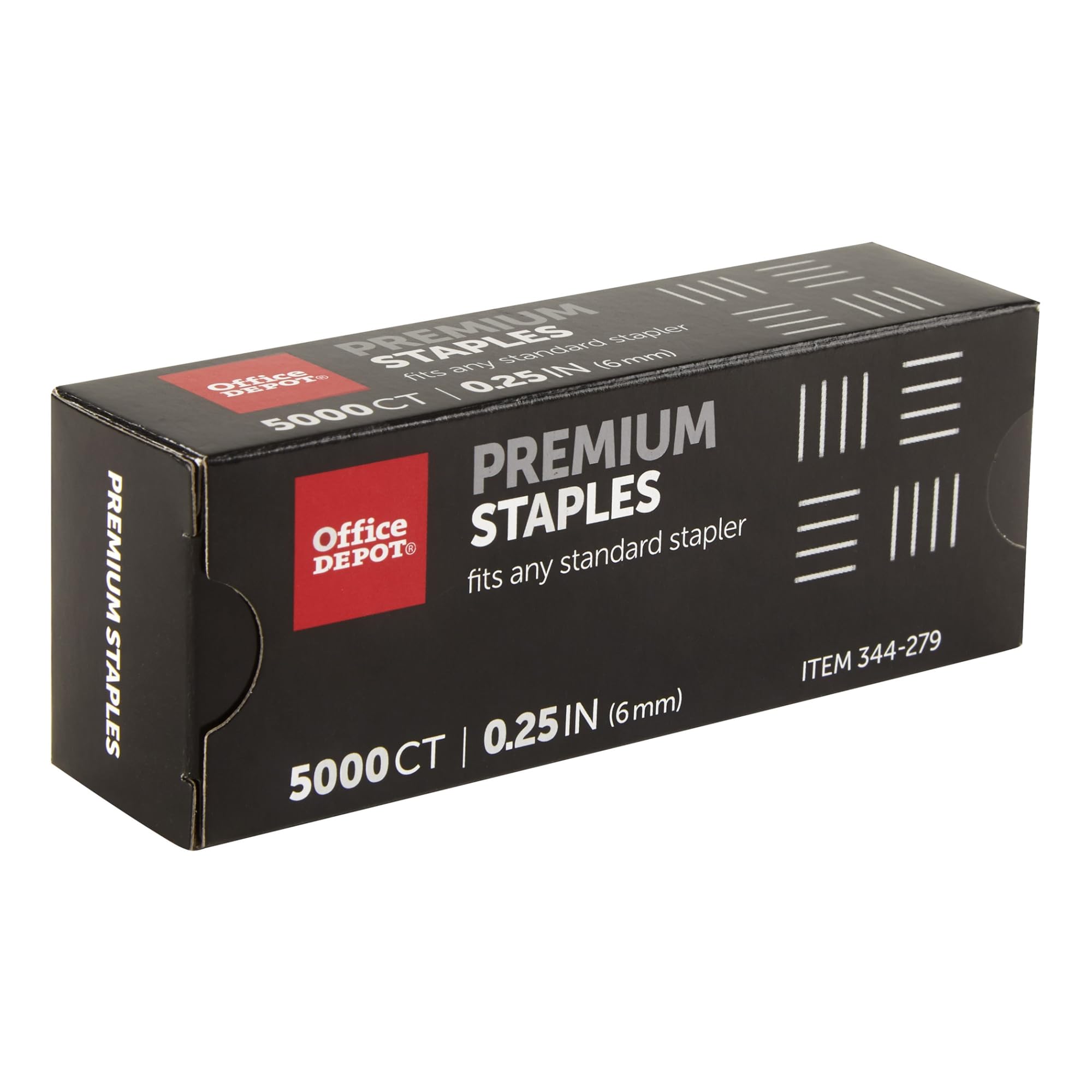 Office Depot Brand Staples, 1/4' Premium, Full Strip, Box Of 5,000