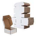 Rlavbl 4X4X2 Shipping Boxes Set Of 100, White Small Corrugated Cardboard Box, Mailer Box