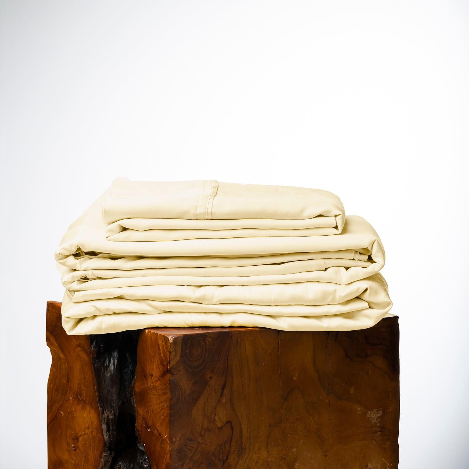 Olive + Crate Luxury Series 100% Tencel Eucalyptus Queen Size Sheets Set - 4Pc Super Soft Cooling Bed Sheets  16' Deep Pocket F