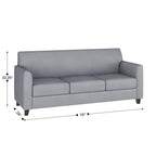 Flash Furniture HERCULES Diplomat Series Gray LeatherSoft Sofa