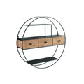 Nerissa Round Wall Dcor With Three Drawers
