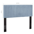 Modway Keira Channel Tufted Performance Velvet Upholstered Full / Queen Headboard In Light Blue
