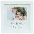 HAMUIERS Me and My Brother Picture Frame, Sibling Picture Frame, Baby Keepsake Picture Frame, Little or Big Brother Gift, Nurser
