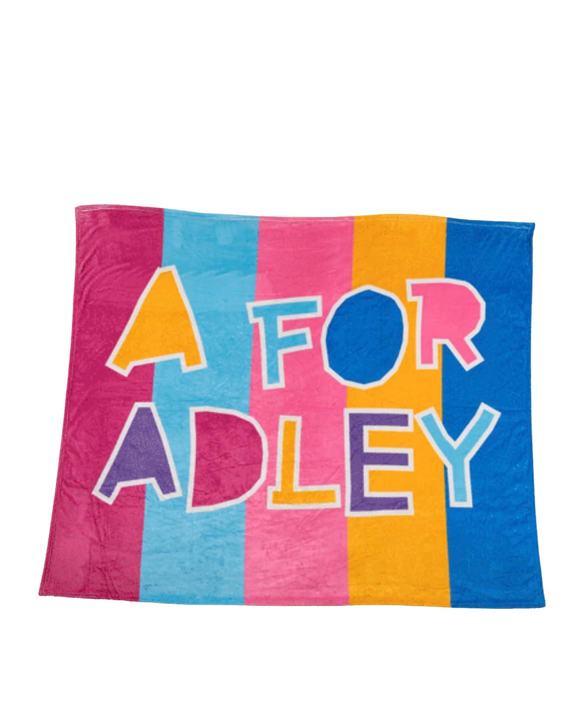 A For Adley Merch, Super Colorful And Super Big Comfy Cozy Blanket With Giant Adley Signature Logo (Color Block)