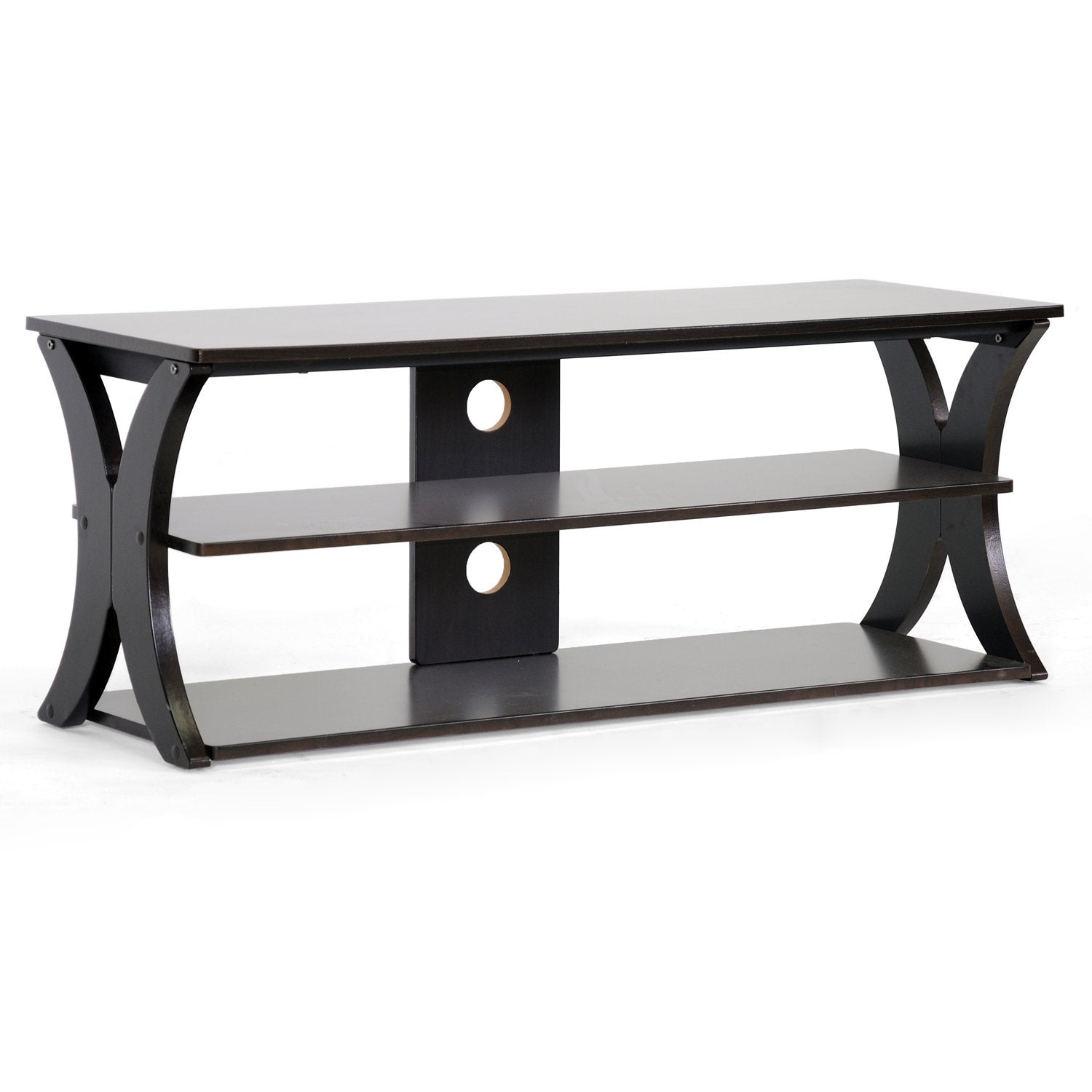 Baxton Studio Xavier Modern Tv Stand, Brown, 45.2Lx15.7Wx17.7H (Aa-Tv-9(Wenge)-Tvs)