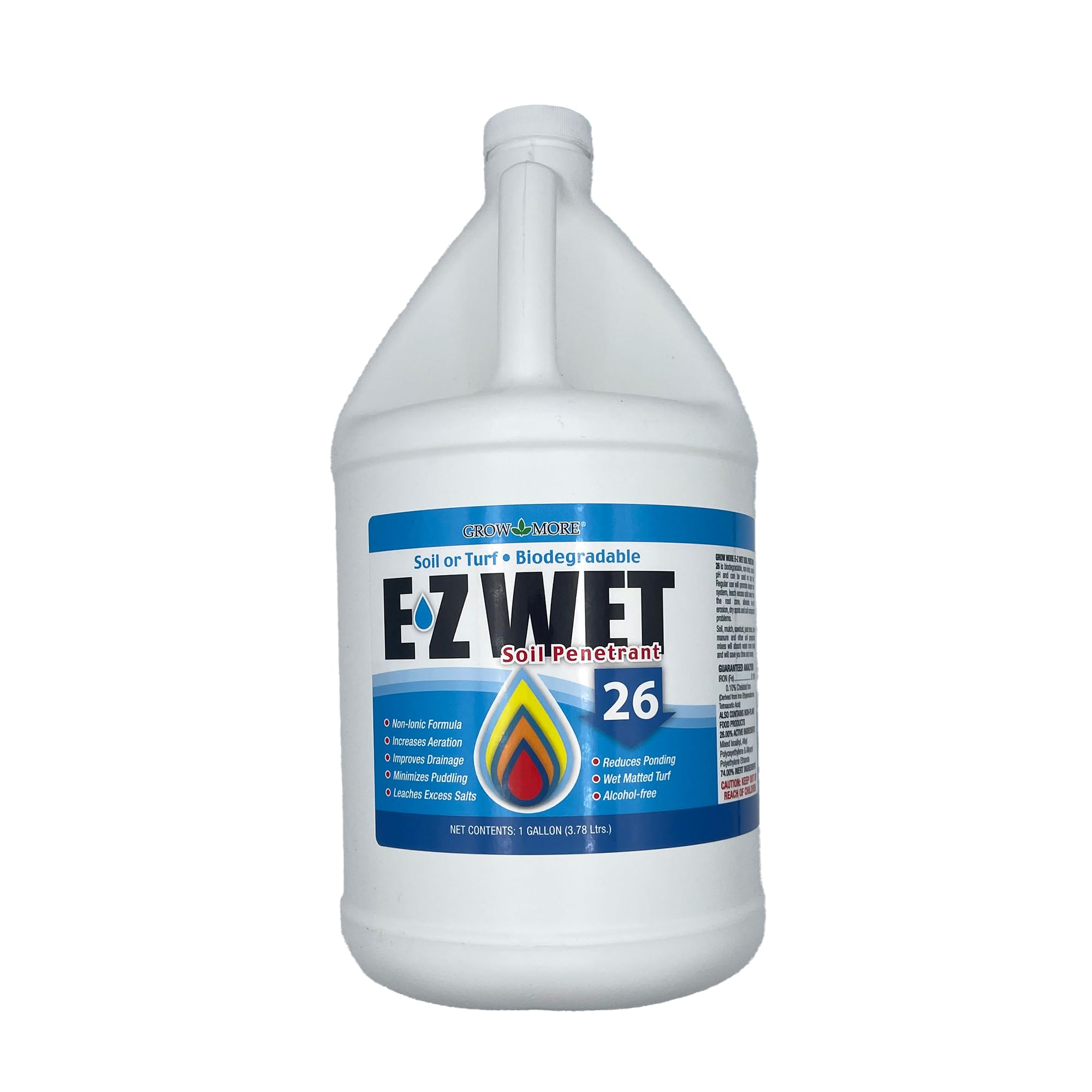 Grow More 8016 Ez Wet Soil Penetrant 26%, 1-Gallon