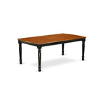 East West Furniture Doke9-Bch-W 9 Piece Dining Room Table Set Includes A Rectangle Wooden Table With Butterfly Leaf And 8 Kitchen Dining Chairs, 42X78 Inch, Black & Cherry