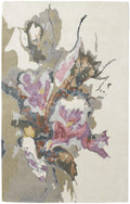 HomeRoots 513374 9 x 12 ft. Purple Pink & Green Wool Floral Hand Tufted Handmade Rectangle Area Rug