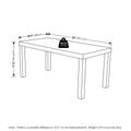 Furinno Classic Simple Coffee Table for Living Room, 38.98 (W) x 17.52 (H) x 18.9 (D) Inches, Black