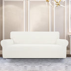 Purefit Stretch Sofa Slipcover – Spandex Jacquard Non Slip Soft Couch Sofa Cover, Washable Furniture Protector With Non Skid Foam And Elastic Bottom For Kids (Sofa, Cream)