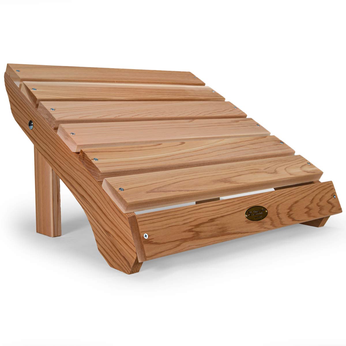 All Things Cedar AO21 Adirondack Cedar Patio Ottoman Outdoor Foot Rest Chair | Handcrafted Western Red Cedar | Sanded Finish | Snug-Fitting Parts | 20x24x14