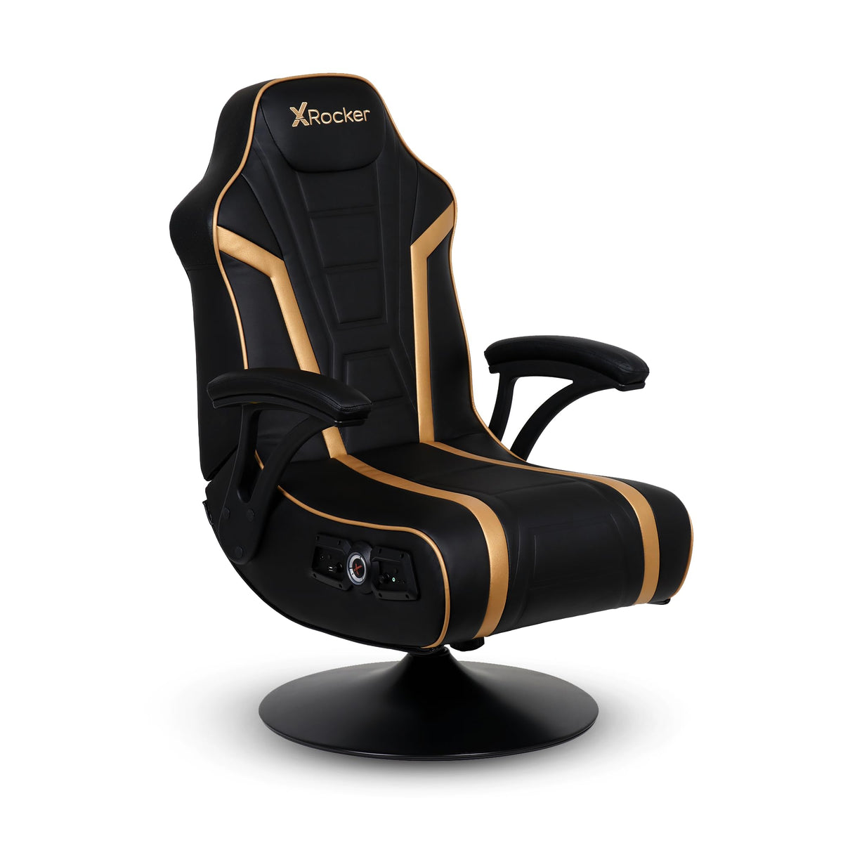 X Rocker Trident Pedestal Video gaming chair, Wireless Audio, Backrest Mounted Subwoofer, Padded Armrest, 5152301, 309 x 417 x 2