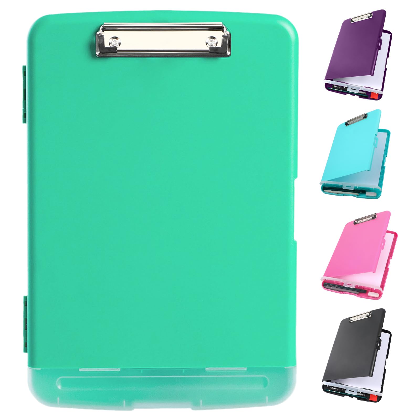 Clip Boards 8.5X11 With Storage, Large Capacity Nursing Clipboards With Pen Holder, Clipboard With Storage, Plastic Storage Clip