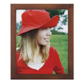 RPJC 8x10 Inch Picture Frame Made of Solid Wood High Definition Glass for Table Top Display and Wall Mounting Photo Frame Brown
