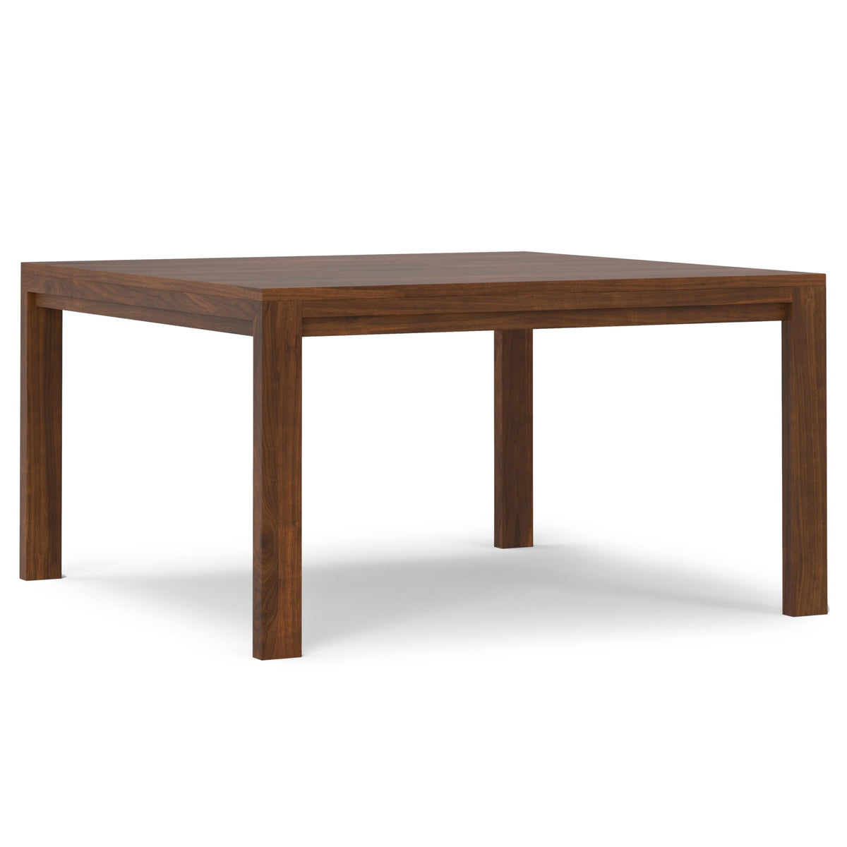 Simplihome Wilson Square Dining Table, Solid Wood Walnut Veneer, 54-Inches Square, Transitional-Style Kitchen Table For Up To 8