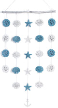 SOMTO Beach Seashell Wall Hanging Decor,Ocean Boho Farmhouse Rustic Coastal Themed Decorations for Home | Shells Starfish and An