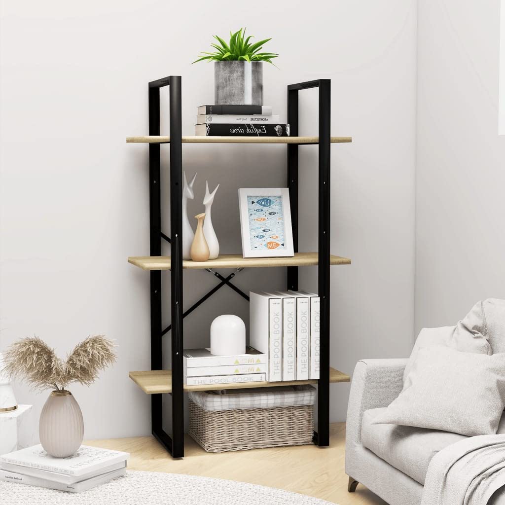 vidaXL Storage Shelf Sonoma Oak 23.6&quot;x11.8&quot;x41.3&quot; Chipboard