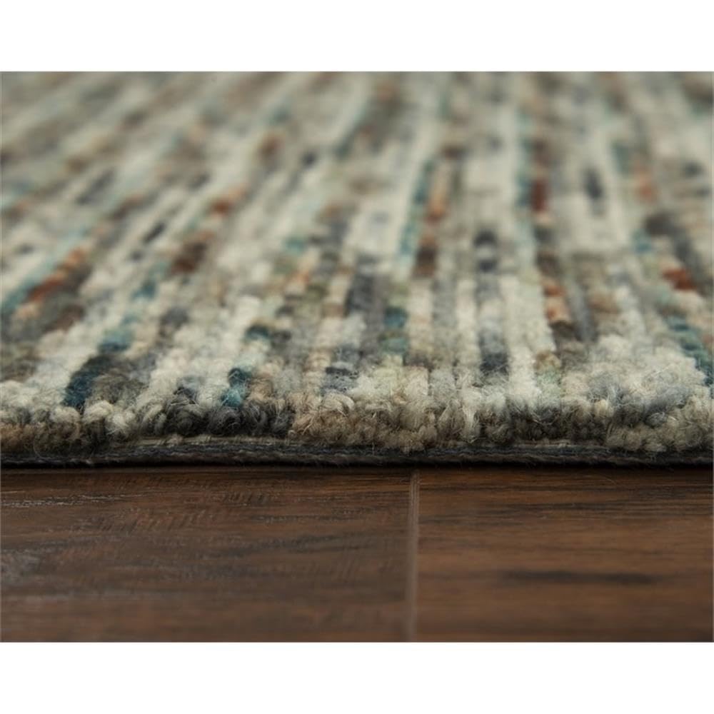 Rizzy Home Alora Decor Laine 5'X7'6" Stripes Beige/Gray/Rust/Blue Hand-Tufted Area Rug