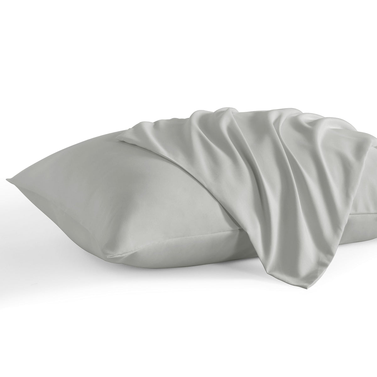 Ntbay Queen Pillow Cases Set Of 2, 2 Pack Brushed Microfiber 20X30 Pillow Cases, Soft, Wrinkle, Fade, Stain Resistant Light Grey