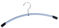 Alba Metallic Coat Hangers, Set of 6, Metallic Gray with Black Accents (PMCINMET)