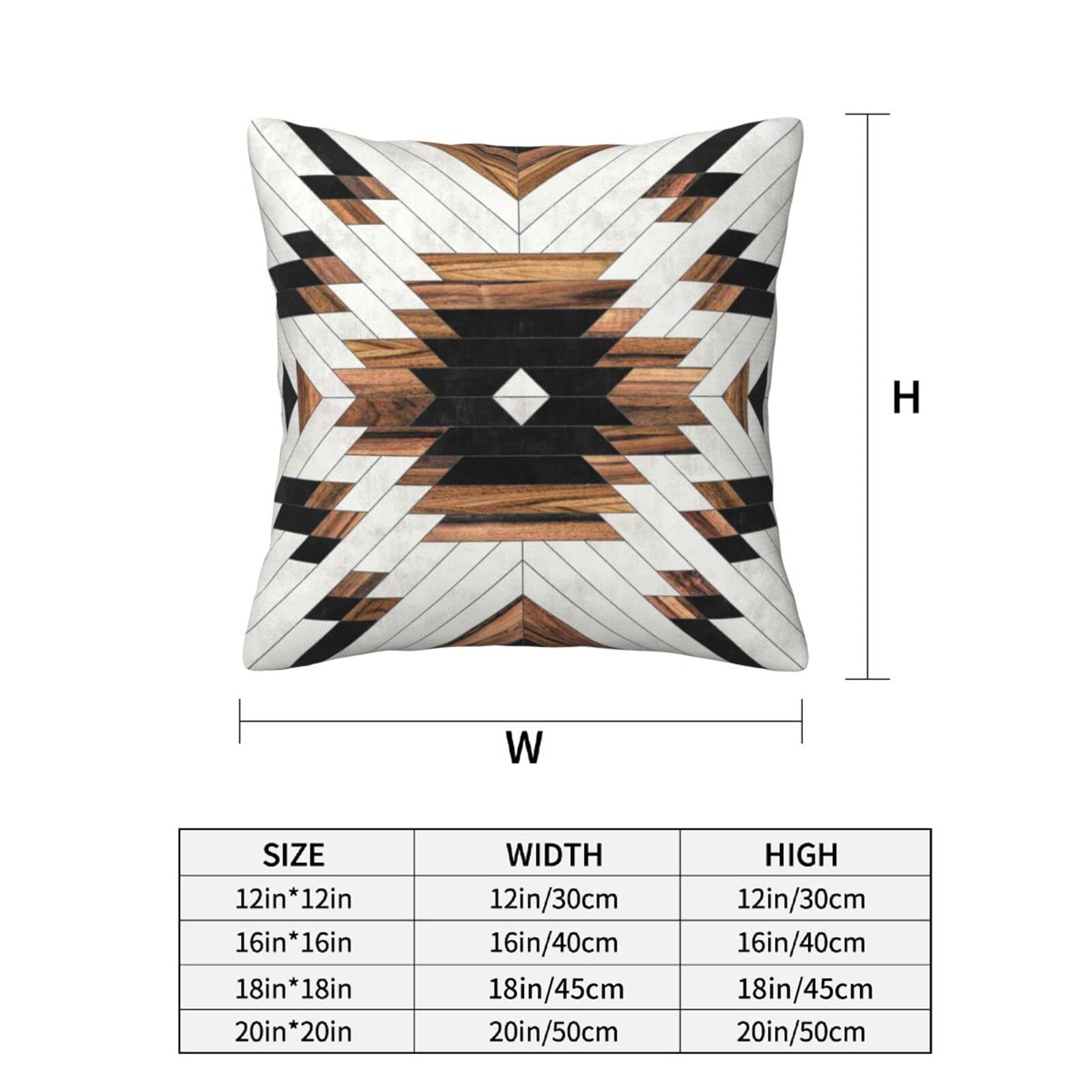 Tribal Aztec Western Wooden Native American Indian Farmhouse Throw Pillow Covers 18X18 In Pillow Case Soft Cushion Pillow Covers