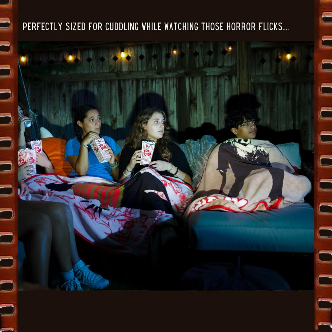 Franco Halloween Friday The 13Th Jason Horror Bedding Super Soft Micro Raschel Throw, 46 In X 60 In, (Official Licensed Product)