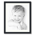 ArtToFrames 16x20 inch Satin Black Picture Frame with 2 Inch Single Porcelain Mat, SingleMat-FRBW26079-16x20-754