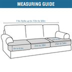 H.Versailtex Stretch 3 Piece T Cushion Sofa Slipcovers Individually Sofa Cushion Covers For 3 Cushion Couch Sofa Seat Cushion Covers With Elastic Bands Featuring Thicker Jacquard Fabric, Navy