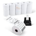 Tk Thermal King (10 Rolls) 2 1/4' 165' Feet Thermal Paper Cash Register Pos Receipt, Fits All Credit Card Terminal Great For Ca