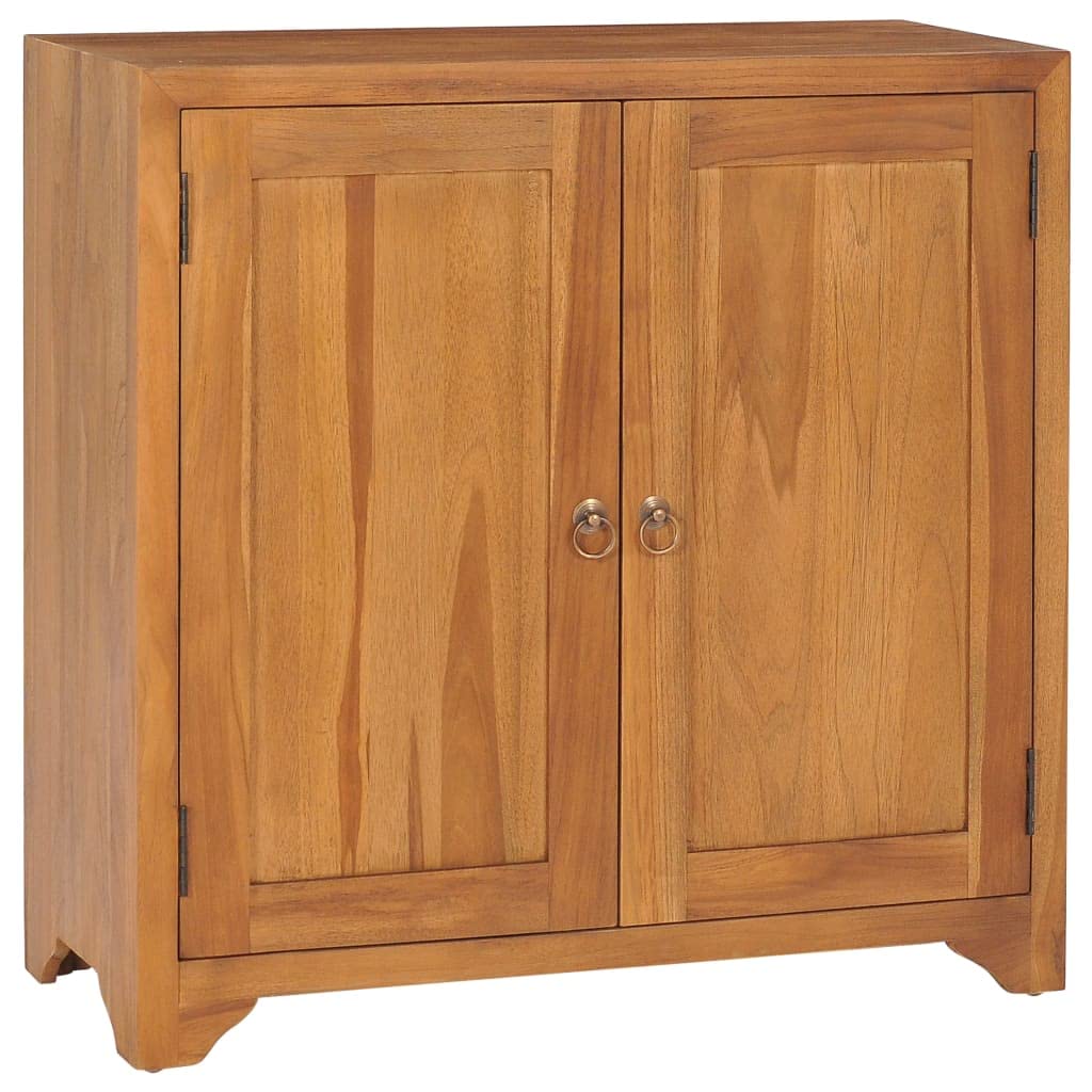 vidaXL Solid Teak Wood Cabinet - Farmhouse Style Cabinet in Brown - Provides Ample Storage Space - Durable and Long-Lasting - 27.6&quot;x11.8&quot;x27.6&quot;