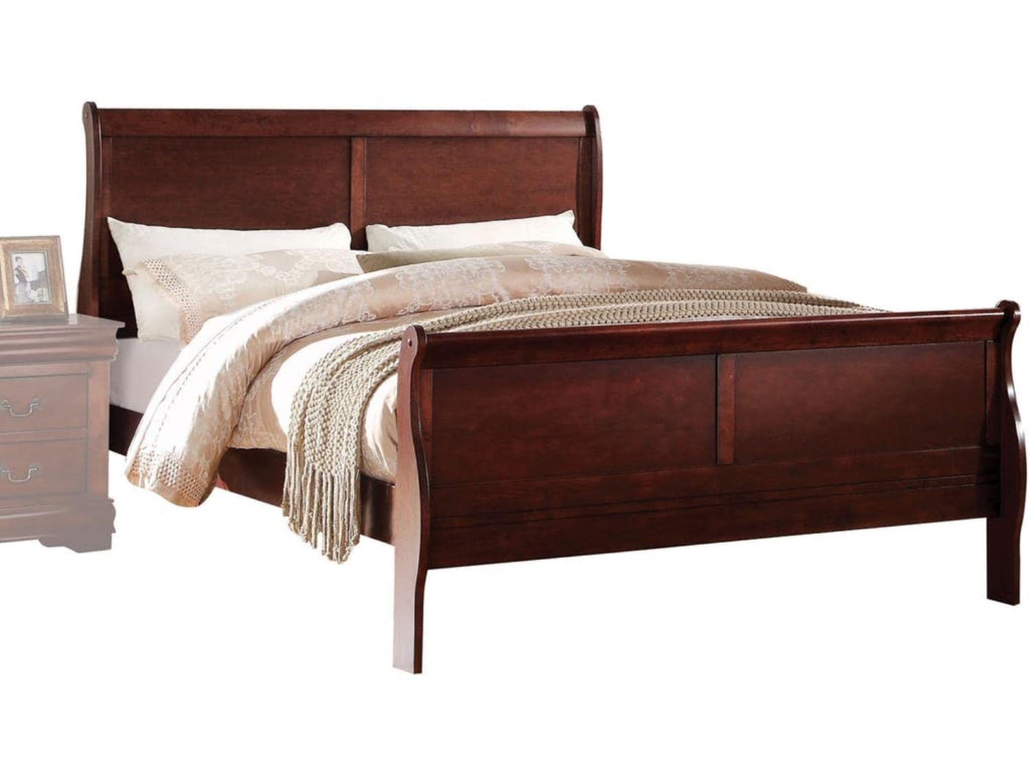 Acme Louis Philippe Eastern King Bed in Cherry