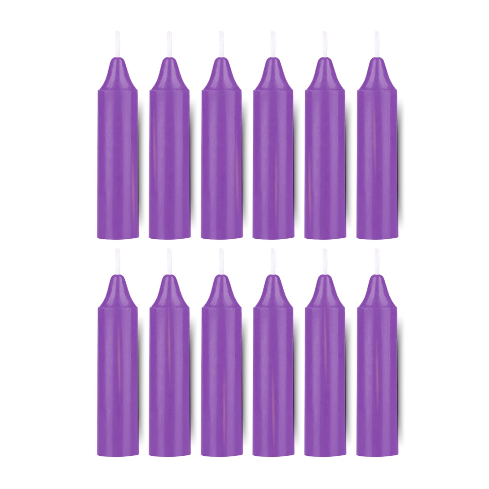 ladyrobyn Box of 12 Purple Candles | 4 inches Tall & 3/4 inch Diameter | Witchcraft Supplies for Your Personal Wiccan Altar, Spe