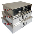 Stainless Steel Cashbox  4.5 KG (Silver, School Box)  Set of 3  Super Grande Box