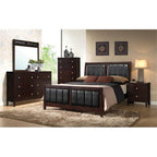 Coaster Carlton California King Bed 4-Piece Set, Cappuccino