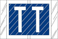 Tabbies Original Col'R'Tab 12000 Series Alpha Labels, Blue, T', 1'H X 1-1/2'W, Heavy Duty & Fade-Resistant, Made In The Usa,