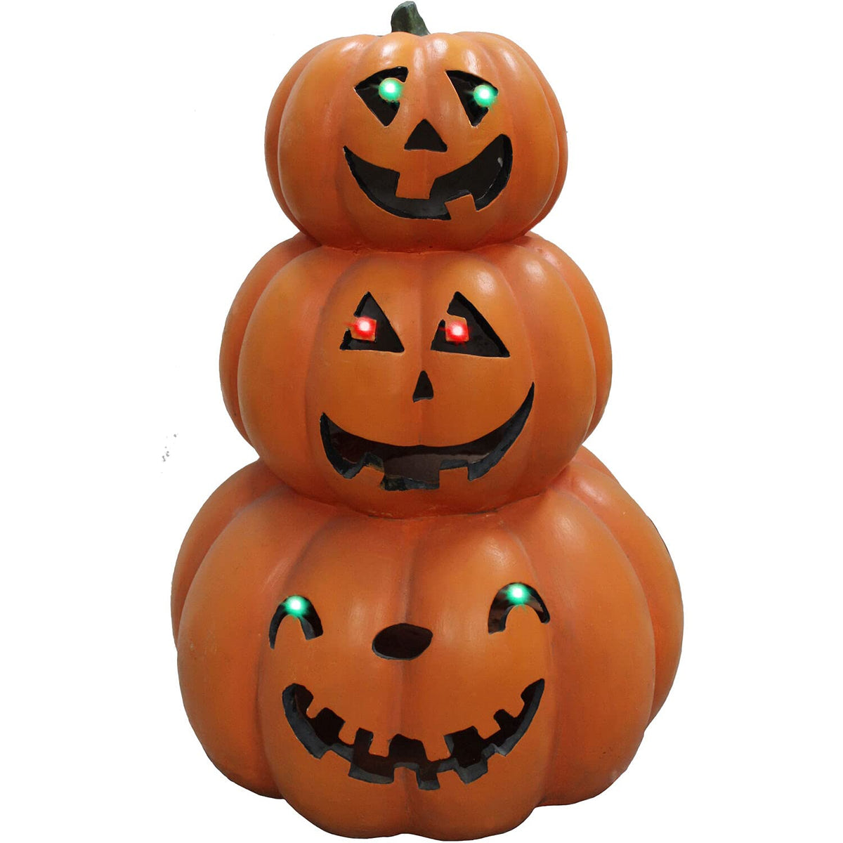 Haunted Hill Farm Pre-Lit Halloween Pumpkin Decoration | 15.5&quot; Tall With Battery Operated Lights, Ffrs036-Pmp1-Blk1