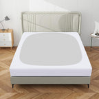 Purefit Stretchy Box Spring Cover Twin - Elastic Fitted Box Spring Wrap Around 4 Sides, Wrinkle & Fading Resistant Fits Twin Size Beds, White