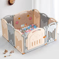 UANLAUO Baby Play Yards, Foldable Playpen 2-Panel Extension by Uanlauo, Baby Fence Play Pen NO Gaps with Gate, Safety and Durabl
